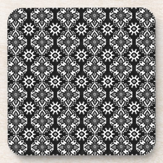 Untersetzer für Schwarz-Weiß-Muster - Set von 6 Ja (Vorderseite)