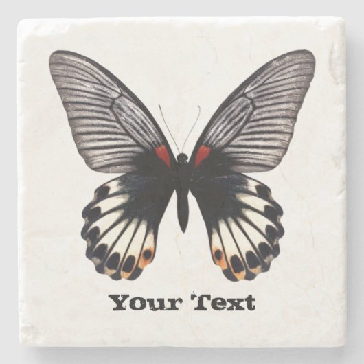 Untersetzer für Schwarz-Weiß-Schmetterlinge (Vorderseite)