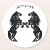 Untersetzer für Schwarzpferde mit benutzerdefinier (Vorderseite)