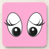 Untersetzer für seltsame Augen - Rosa (Vorderseite)