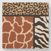 Untersetzer für Steine in Tierdrucken (Vorderseite)