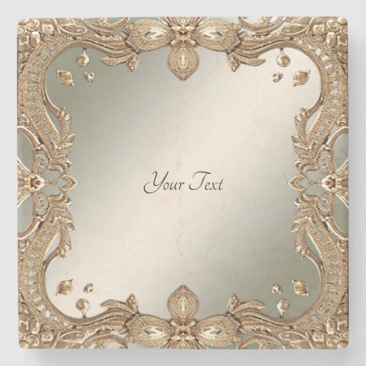 Untersetzer für Verzierten Rahmen aus Gold (Vorderseite)