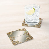 Untersetzer für Verziertes Blumenpapier aus Gold (Vor Ort)