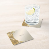 Untersetzer für Verziertes Blumenpapier aus Gold (Vor Ort)