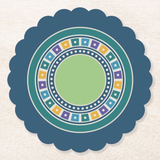 Untersetzer für Vintage Geometrie (Vorderseite)