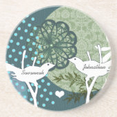 Untersetzer für Vintage Vogelpolka-Dotklopfen (Vorne)