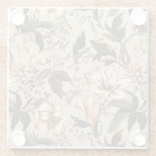 Untersetzer für Vintages Blumenmuster (Rückseite)