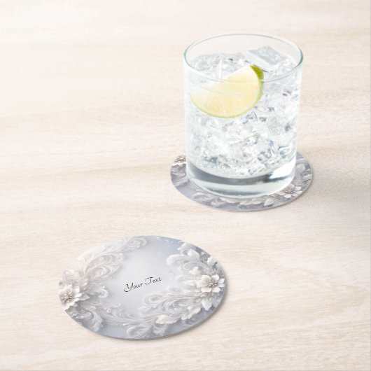 Untersetzer für weißes Blumenpapier (Vor Ort)