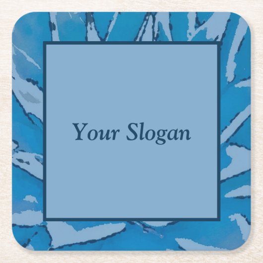 Untersetzer für Werbepapiere mit blauer Auszeichnu (Vorderseite)