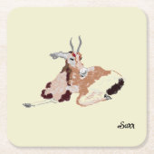 Untersetzer: Gazelle Rechteckiger Pappuntersetzer (Vorderseite)