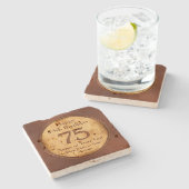 Untersetzer Geburtstagsgeschenk für einen 75-jähri (Seitenansicht)