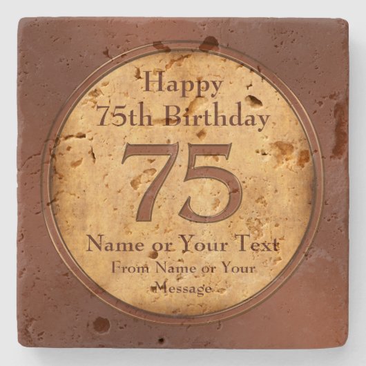 Untersetzer Geburtstagsgeschenk für einen 75-jähri (Vorderseite)