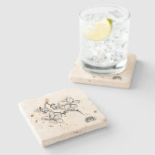 Untersetzer Gecko Plumerias (Seitenansicht)