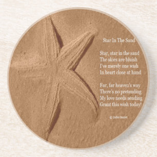 Untersetzer Gedicht Star in Sand von Ladee Basset