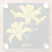 Untersetzer-Gelb-Lilien Glasuntersetzer (Rückseite)