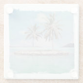 Untersetzer, Glas - Beach Island Glasuntersetzer (Rückseite)