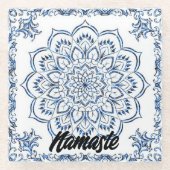 Untersetzer | Glas | Blue Mandela | Wohnzimmer | B (Vorderseite)