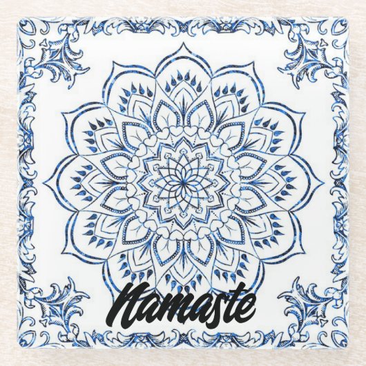 Untersetzer | Glas | Blue Mandela | Wohnzimmer | B (Vorderseite)