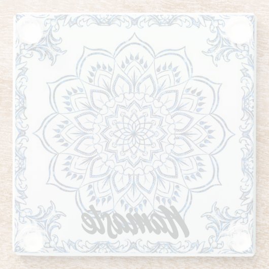 Untersetzer | Glas | Blue Mandela | Wohnzimmer | B (Rückseite)