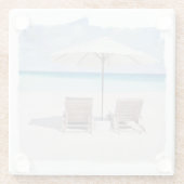 Untersetzer, Glas - Liegestühle Glasuntersetzer (Rückseite)