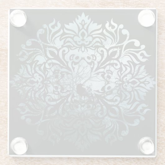 Untersetzer-Glas - sitzender Rabe Glasuntersetzer (Rückseite)