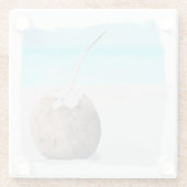 Untersetzer, Glass - Beach Coconut Glasuntersetzer (Rückseite)