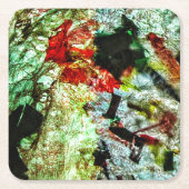 Untersetzer glatt gelb abstrakt (Vorderseite)