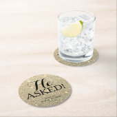 Untersetzer - Glitzer Brautparty - Er Fragte (Vor Ort)