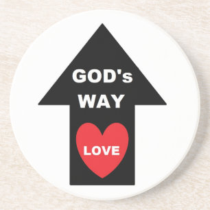 Untersetzer Gods Way Liebe Arrow Heart