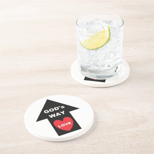 Untersetzer Gods Way Liebe Arrow Heart (Seite)