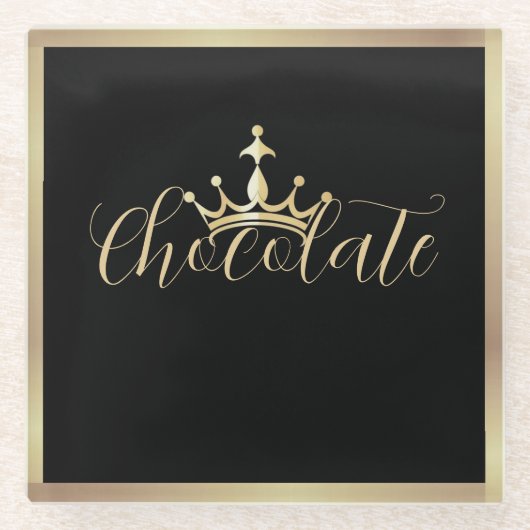 Untersetzer/Goldschokolade/SQR Glasuntersetzer (Vorderseite)