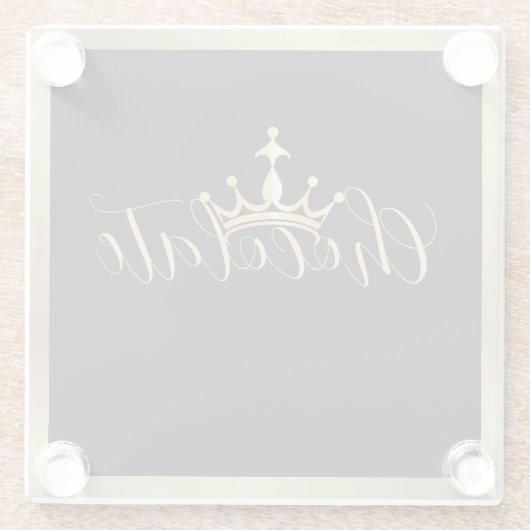 Untersetzer/Goldschokolade/SQR Glasuntersetzer (Rückseite)