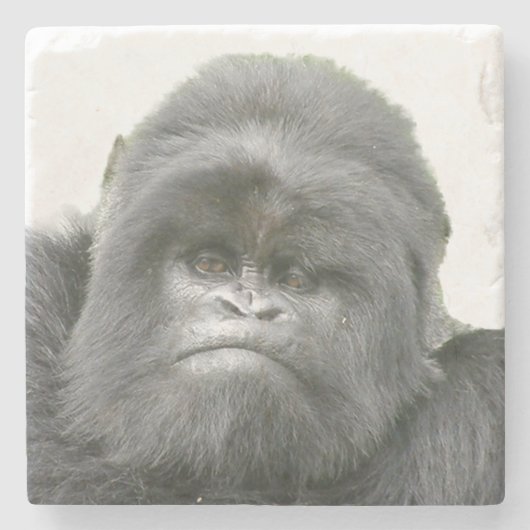 Untersetzer Gorilla Silverback Stone (Vorderseite)