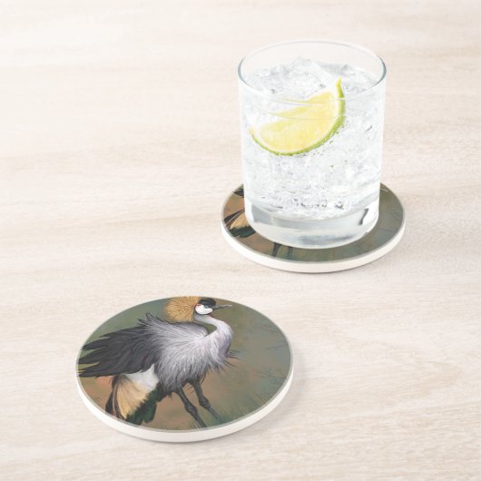 Untersetzer Grauer Krane (Seite)
