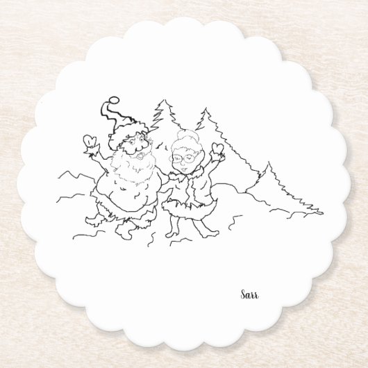 Untersetzer: Herr & Frau Claus Untersetzer (Vorderseite)