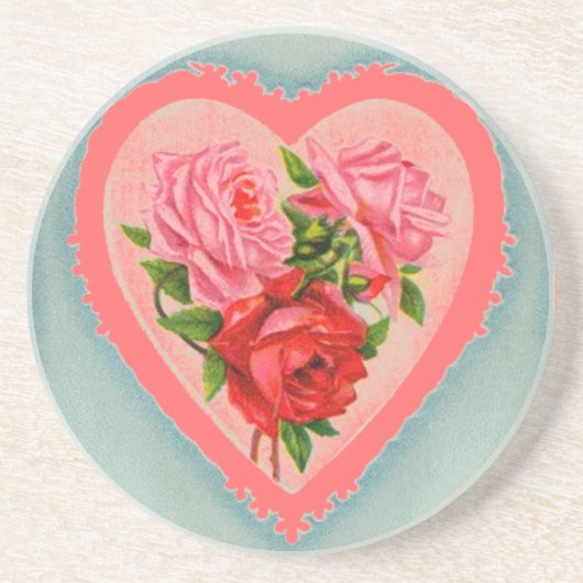 Untersetzer Herz und Rose (Vorne)
