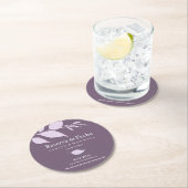 Untersetzer Hochzeit das Lila Datum speichern (Vor Ort)