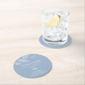 Untersetzer Hochzeit speichern das Datum blau (Vor Ort)