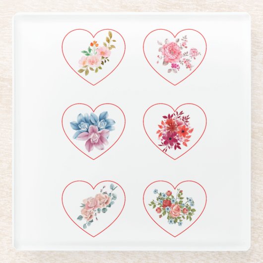 Untersetzer hören mit Blume (Vorderseite)