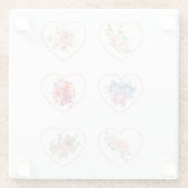 Untersetzer hören mit Blume (Rückseite)