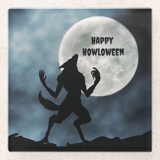 Untersetzer, Howling Werewolf Glasuntersetzer (Vorderseite)