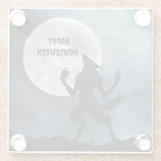 Untersetzer, Howling Werewolf Glasuntersetzer (Rückseite)