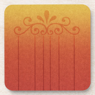 Untersetzer, Hübsches Gold und Orange Fleur Design Untersetzer