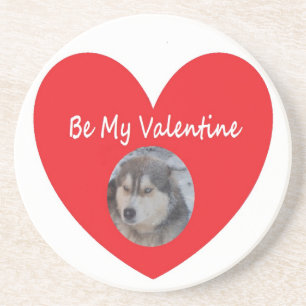 Untersetzer Husky Heart Red Be My Valentine