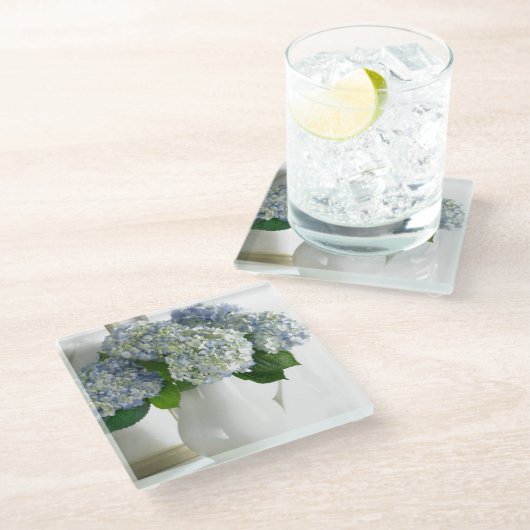 Untersetzer-Hydrangeas Glasuntersetzer (Schrägansicht)