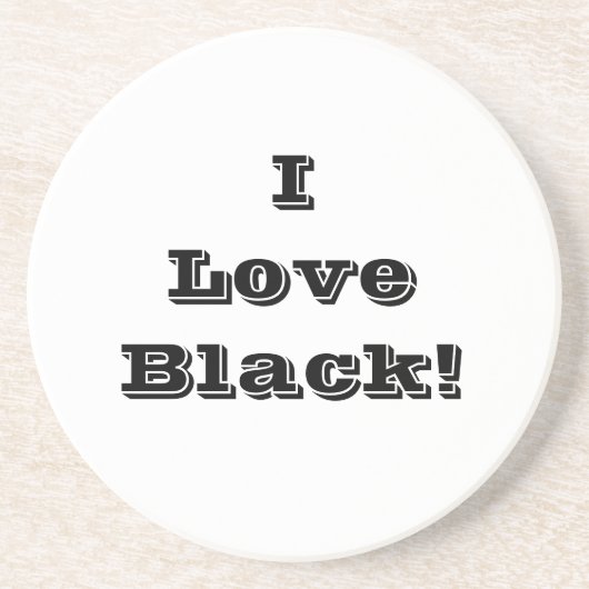 Untersetzer I Liebe Black (Vorne)
