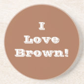 Untersetzer I Liebe Brown (Vorne)