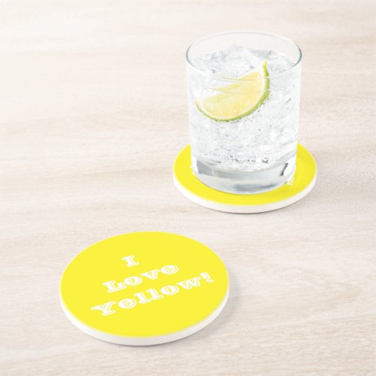 Untersetzer I Liebe gelb (Seite)
