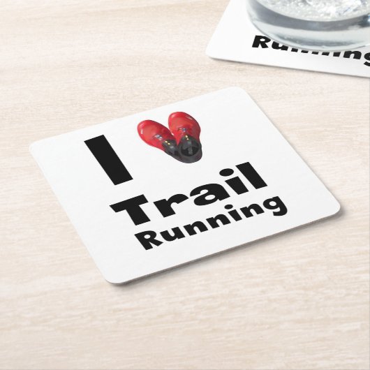 Untersetzer „I love Trail Running " (angewinkelt)