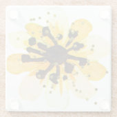 Untersetzer in Gelb und Schwarz mit Imitaten Glitz (Rückseite)